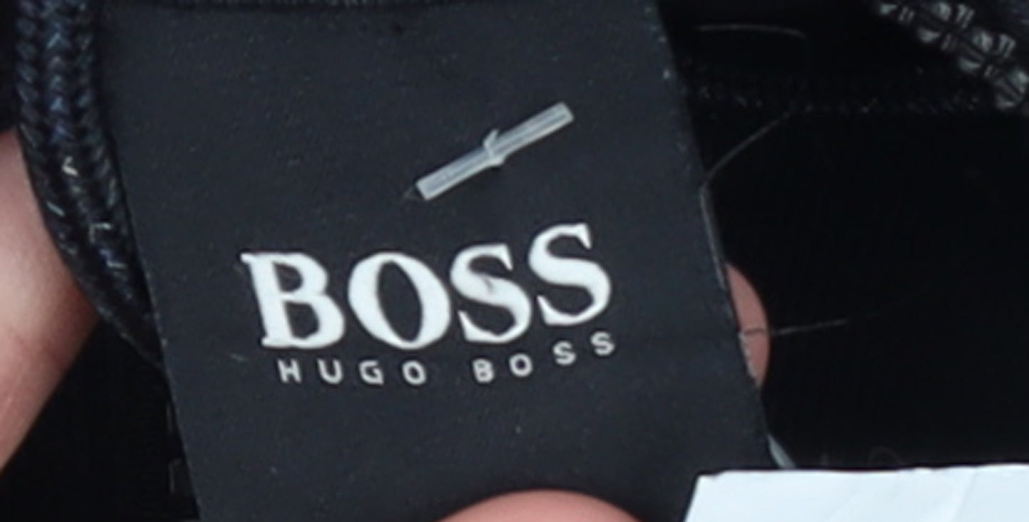 Hugo Boss Men's Black Full Zip Hoodie Size L Cotton Blend