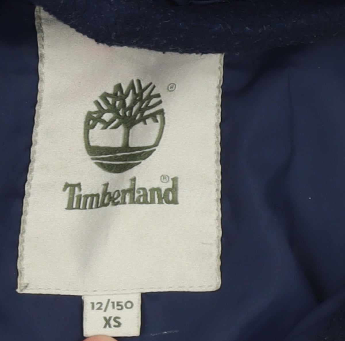 Timberland Boys Blue Hooded Puffer Jacket Size 12 Years