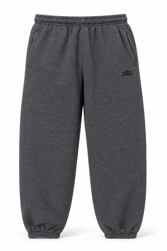 Umbro Men's Grey Fleece Sweatpants S Elastic Waist Jogger