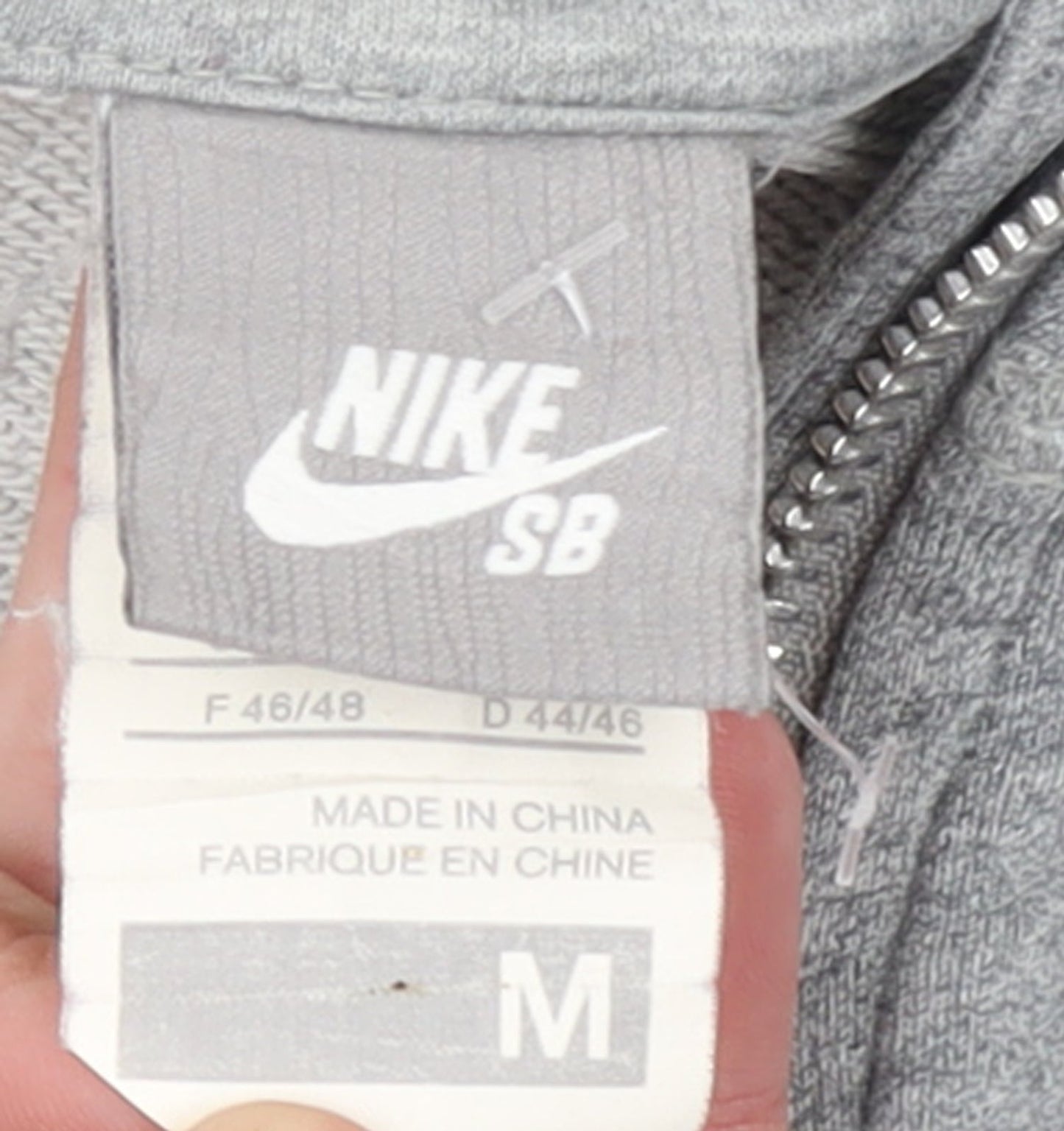 Nike SB Men's Grey Full Zip Hoodie Size M Regular Fit