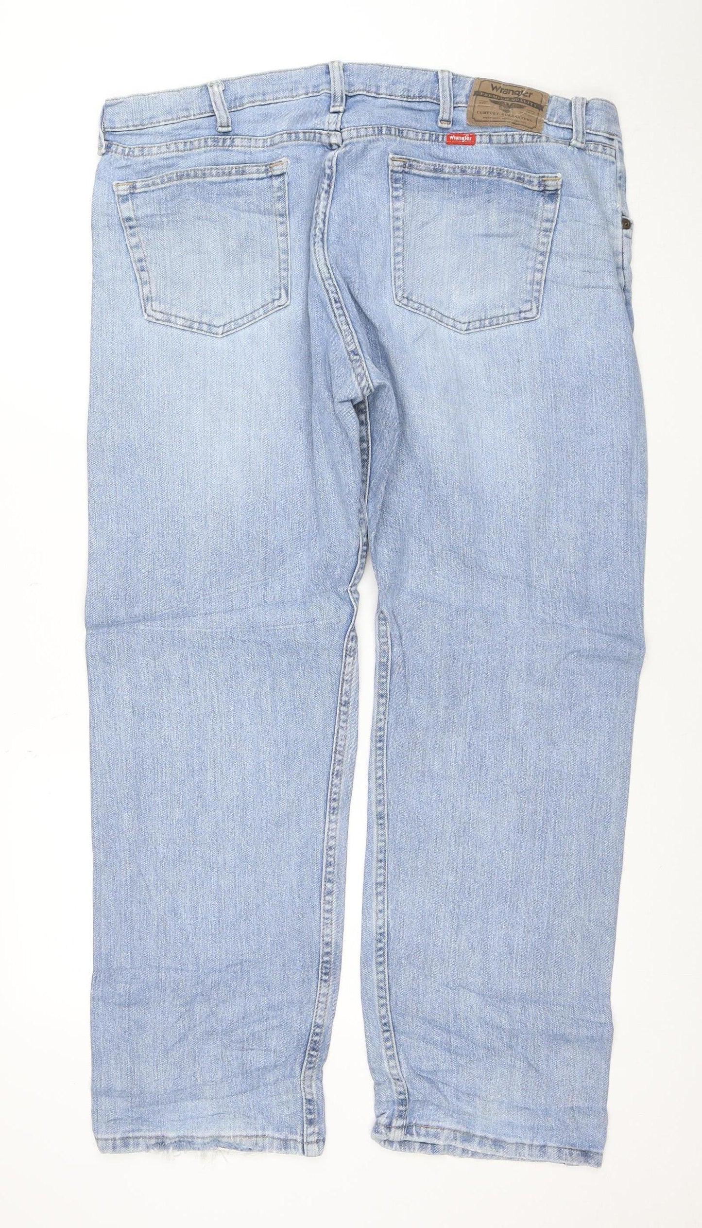 Wrangler Men's Blue 38x30 Straight Fit Denim Jeans