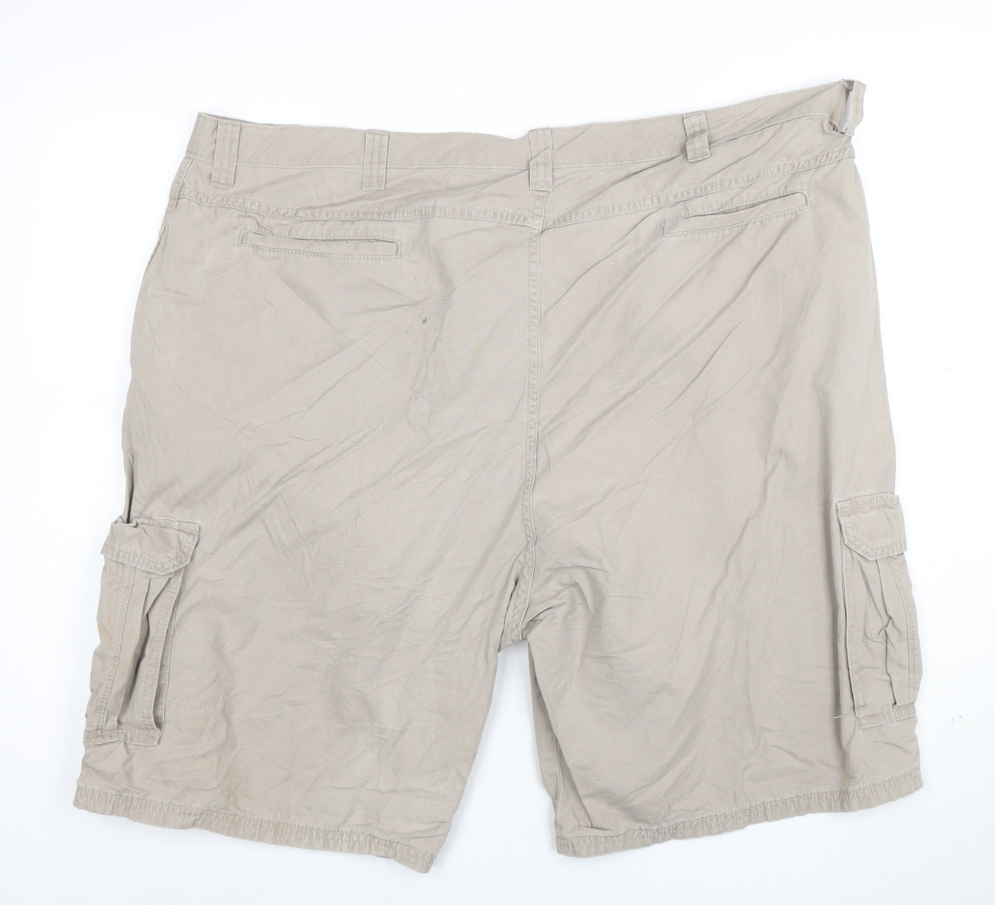 Wrangler Men's Beige Cargo Shorts Size 46 Regular Fit Cotton