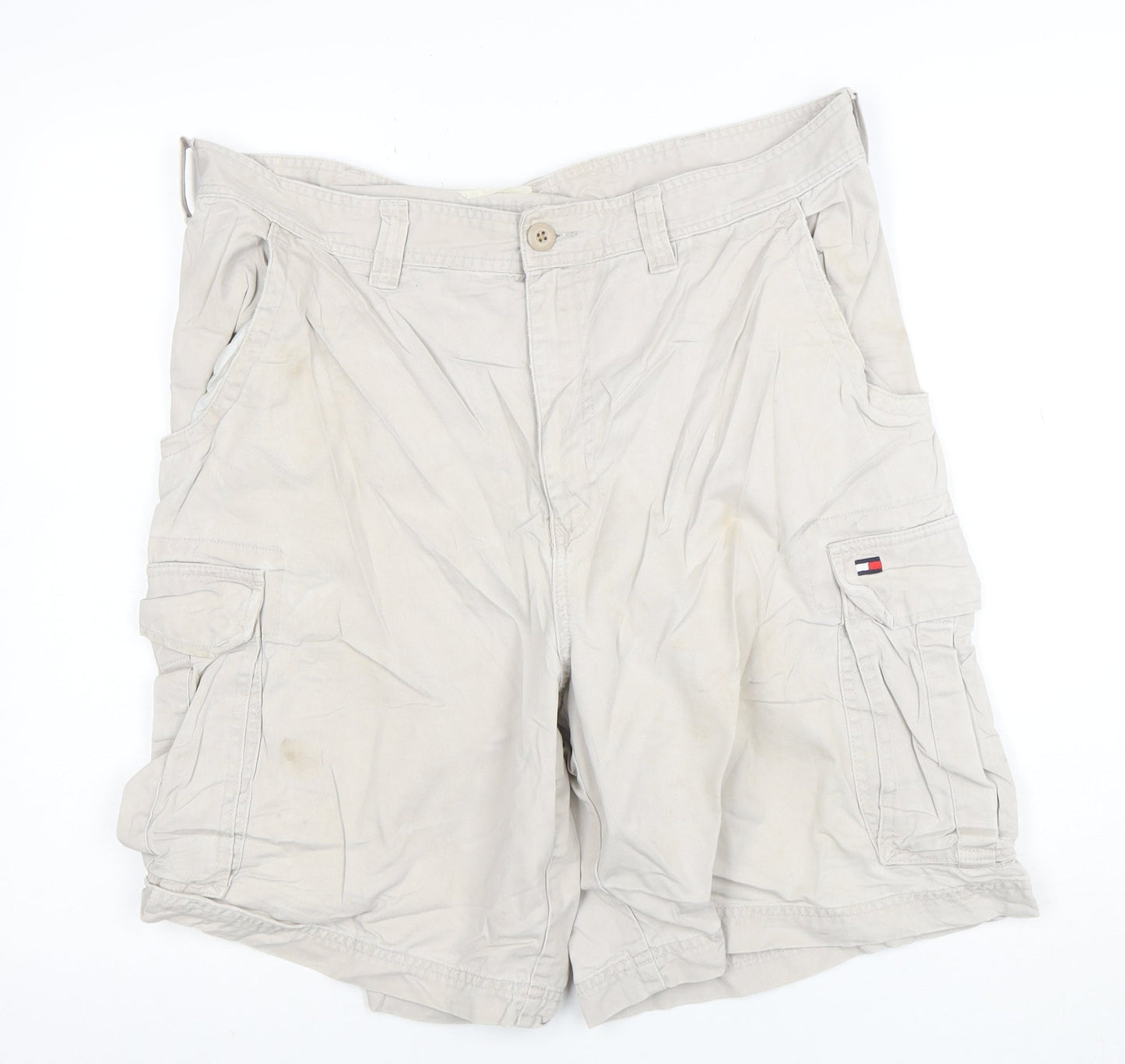 Tommy Hilfiger Men's Beige Cargo Shorts Size 36 Regular Fit