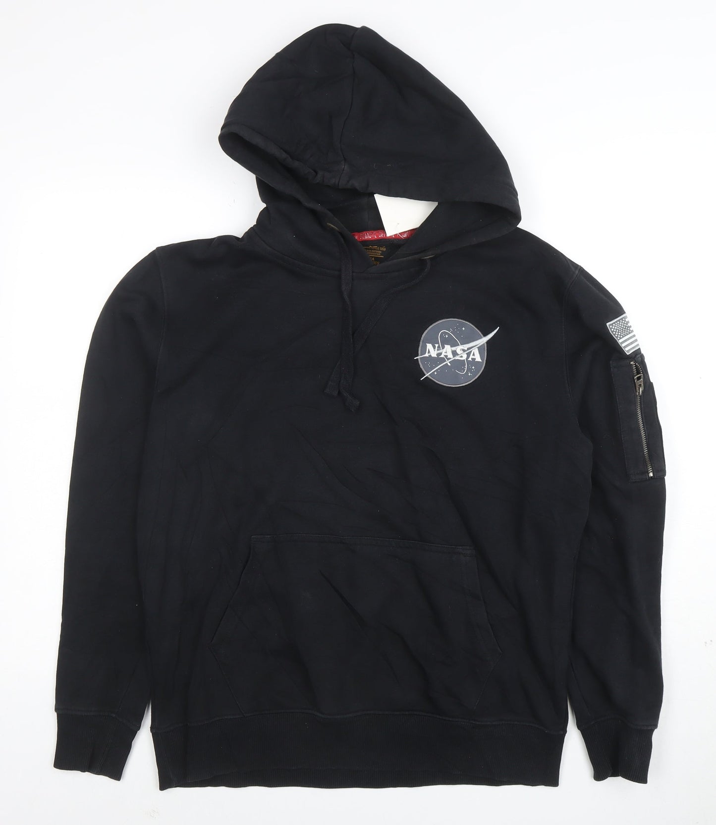 Alpha Industries NASA Black Men's Medium Pullover Hoodie