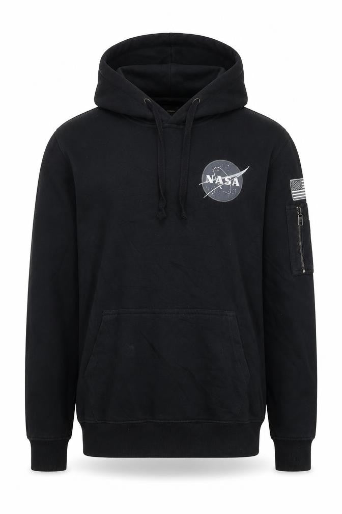 Alpha Industries NASA Black Men's Medium Pullover Hoodie