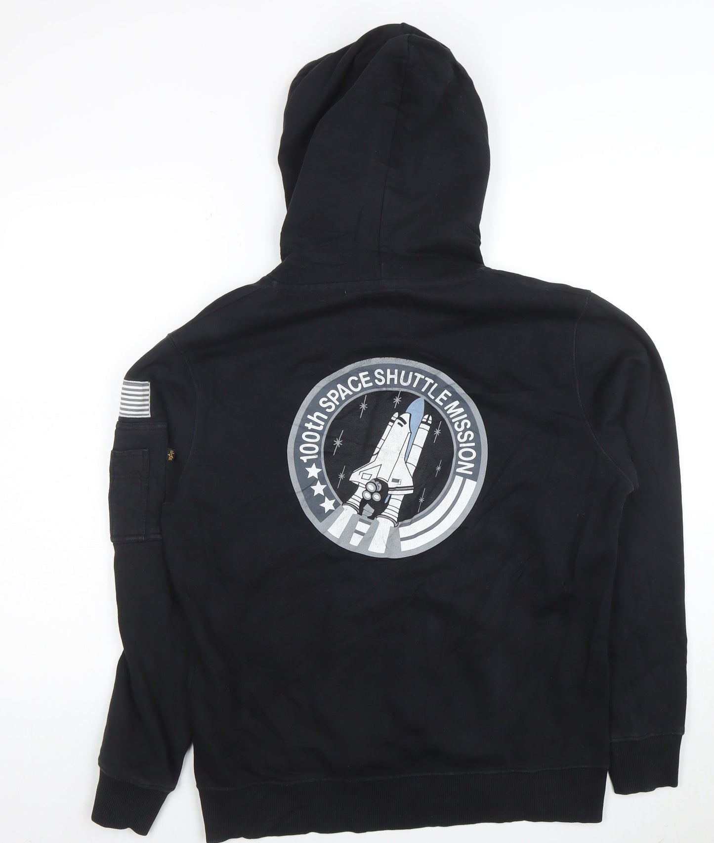 Alpha Industries NASA Black Men's Medium Pullover Hoodie