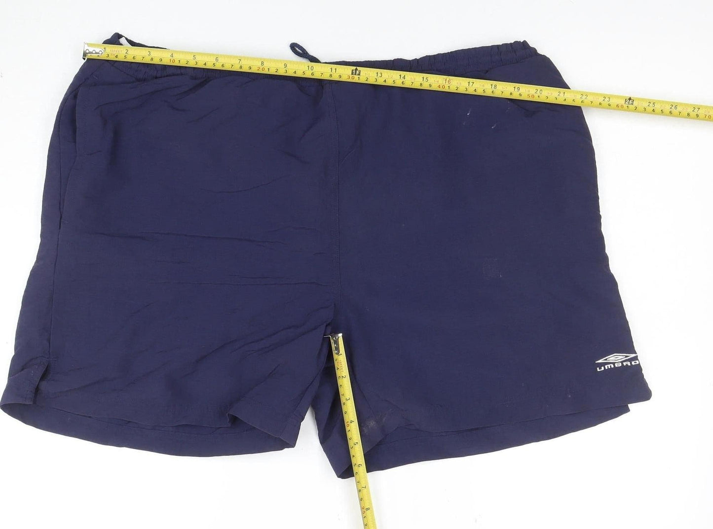 Umbro Men's Blue XL Swim Shorts Nylon Quick Dry Pockets Elastic Waist