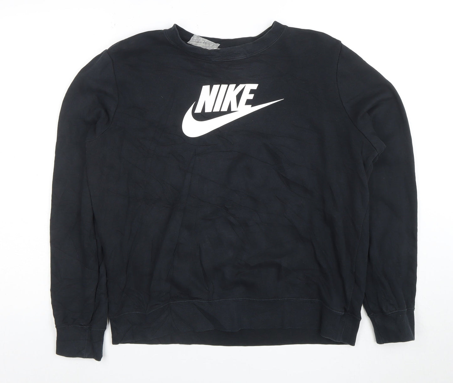 Nike Women’s Black M Pullover Sweatshirt Crew Neck Cotton Blend