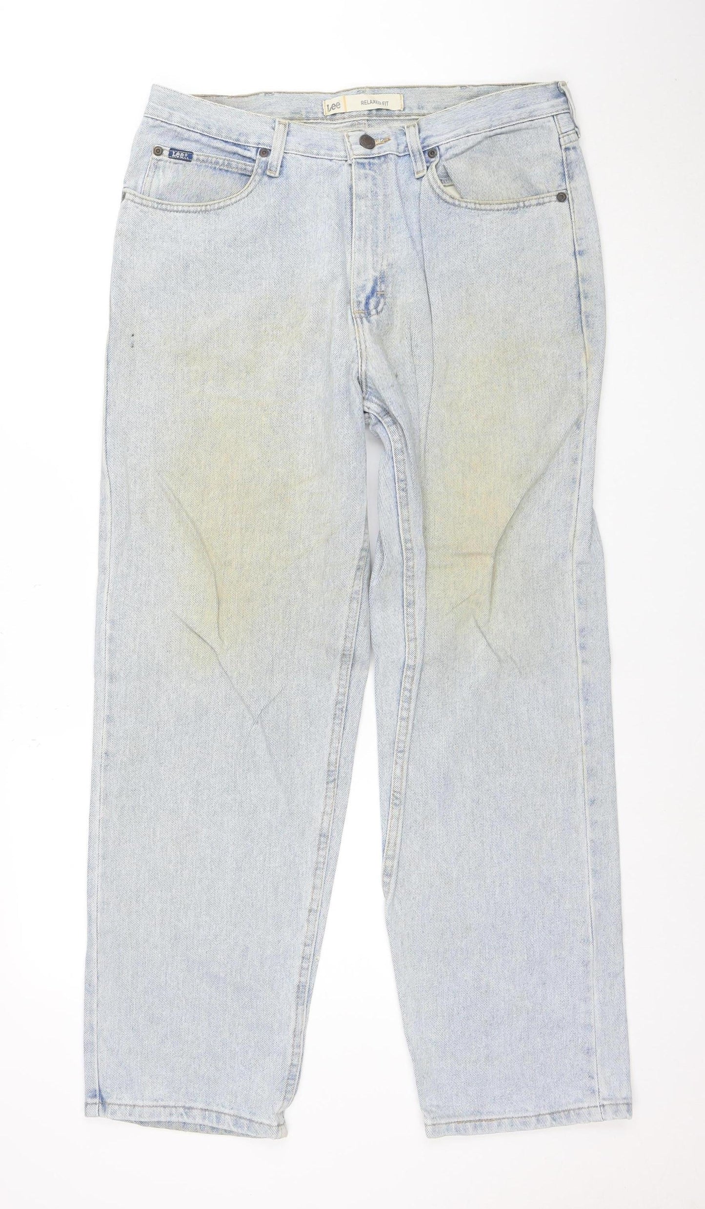 Lee Men's Light Blue Relaxed Fit Straight Jeans Size 34x30