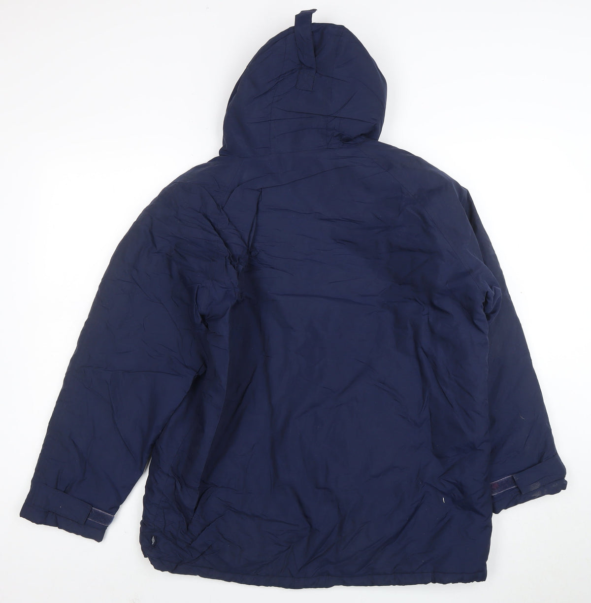 Umbro Boys Blue Hooded Parka Coat 12 Years Nylon Winter Lined Jacket
