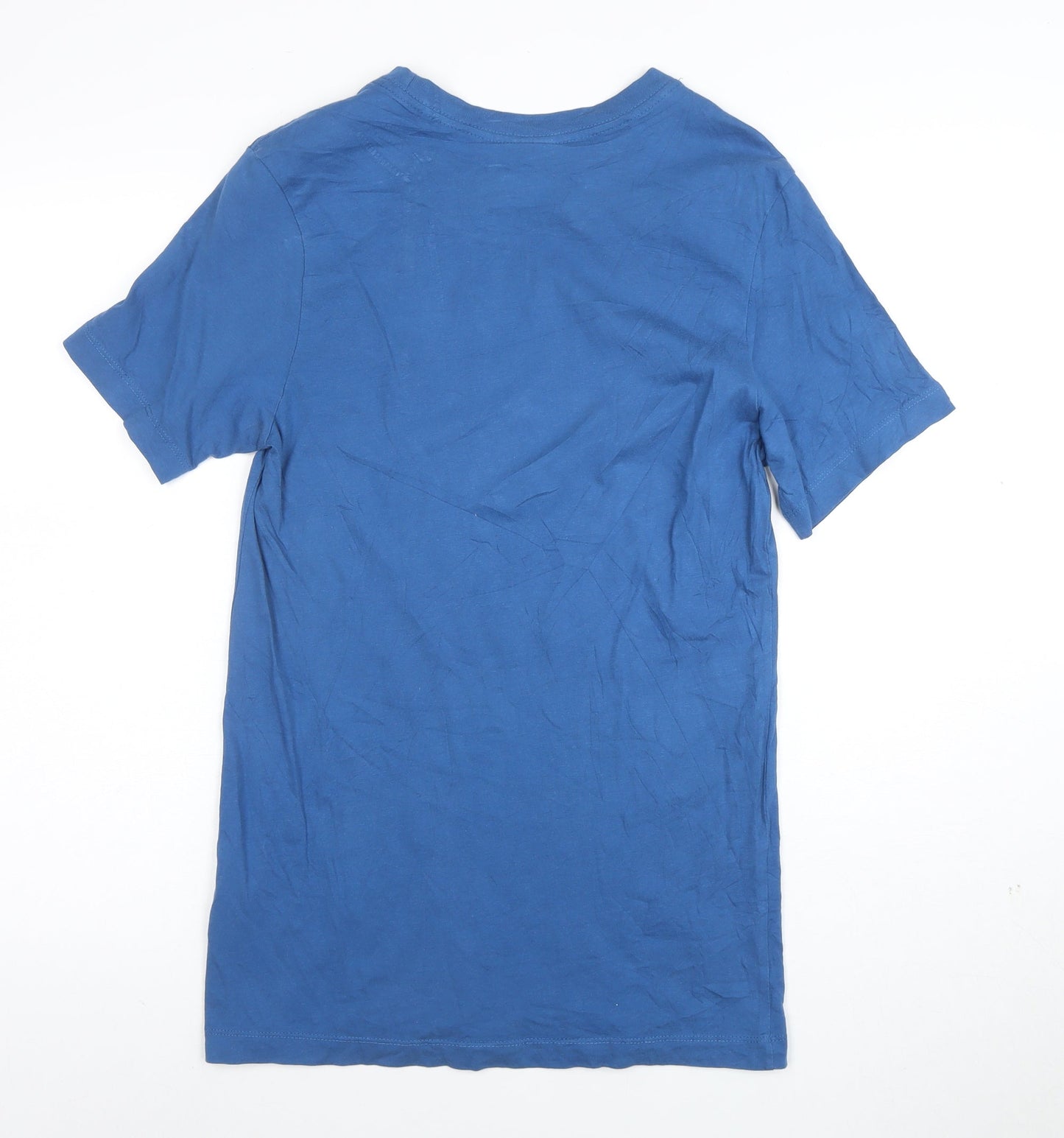 Nike Men's Blue Short Sleeve Crew Neck Cotton T-Shirt Size S