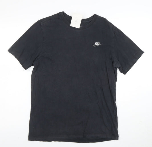 Nike Men's Black Crew Neck Cotton Short Sleeve T-Shirt Size M