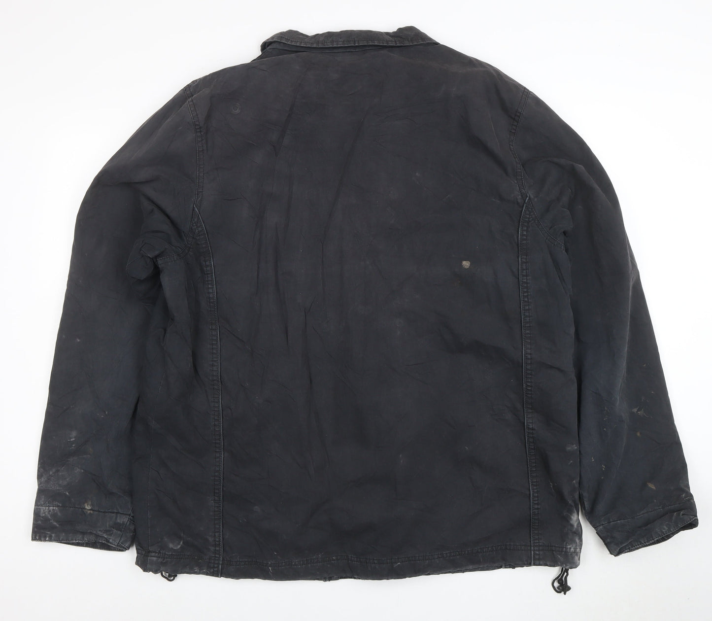 Tommy Hilfiger Men’s Black XL Windbreaker Jacket Cotton Nylon