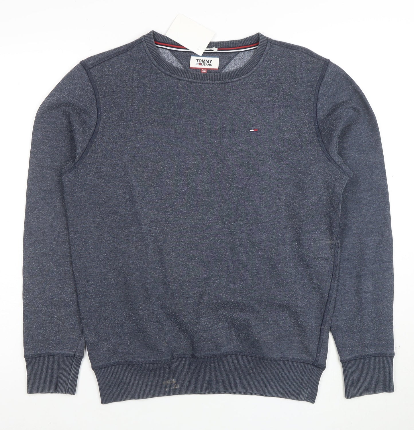 Tommy Jeans Men Blue XS Classic Fit Crew Neck Sweatshirt