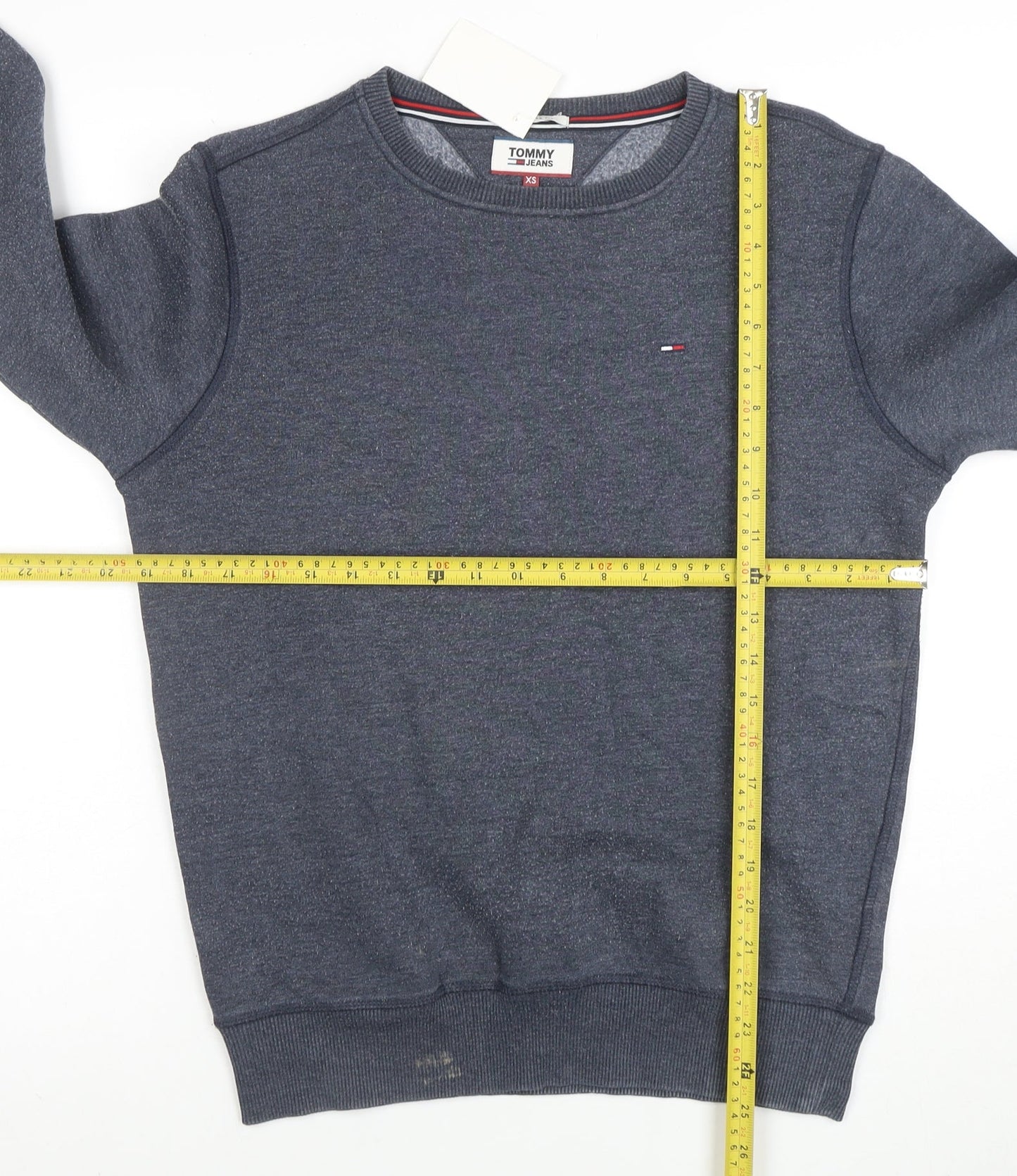 Tommy Jeans Men Blue XS Classic Fit Crew Neck Sweatshirt