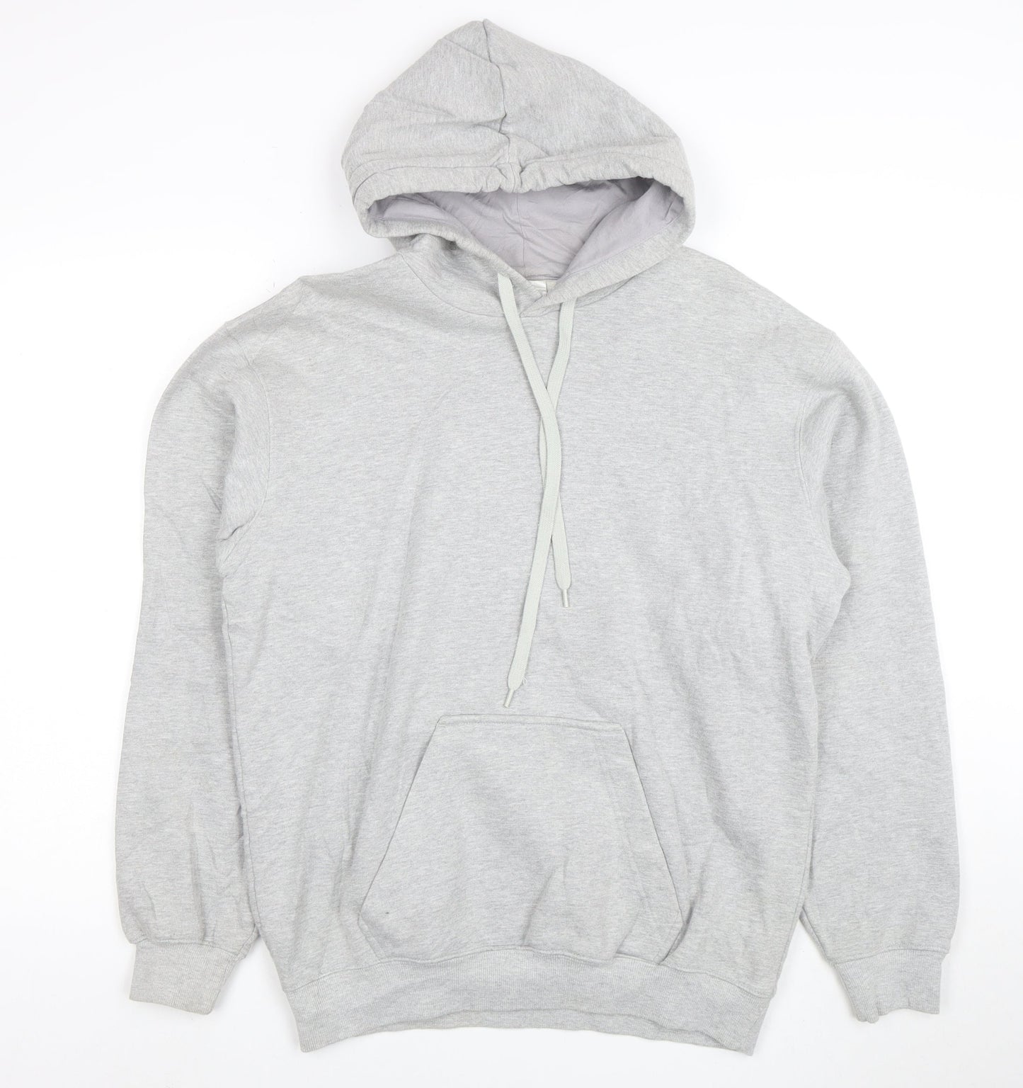 Adidas Men Grey Pullover Hoodie S Regular Fleece Sportswear