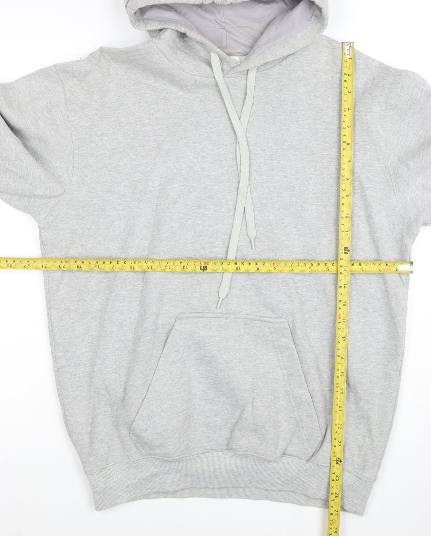 Adidas Men Grey Pullover Hoodie S Regular Fleece Sportswear