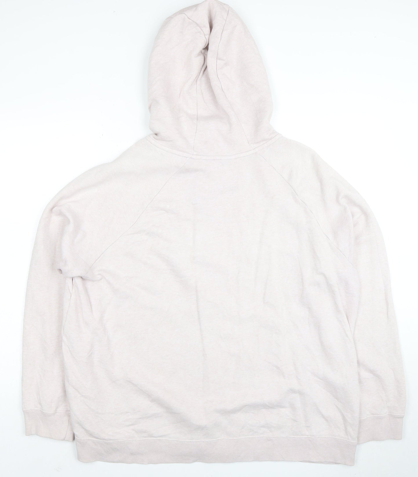 Nike Women Beige Full Zip Hoodie 2X Cotton Blend Casual