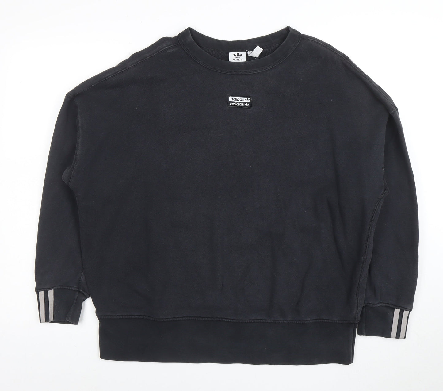Adidas Originals Black Cotton Crew Neck Sweatshirt Women's XL