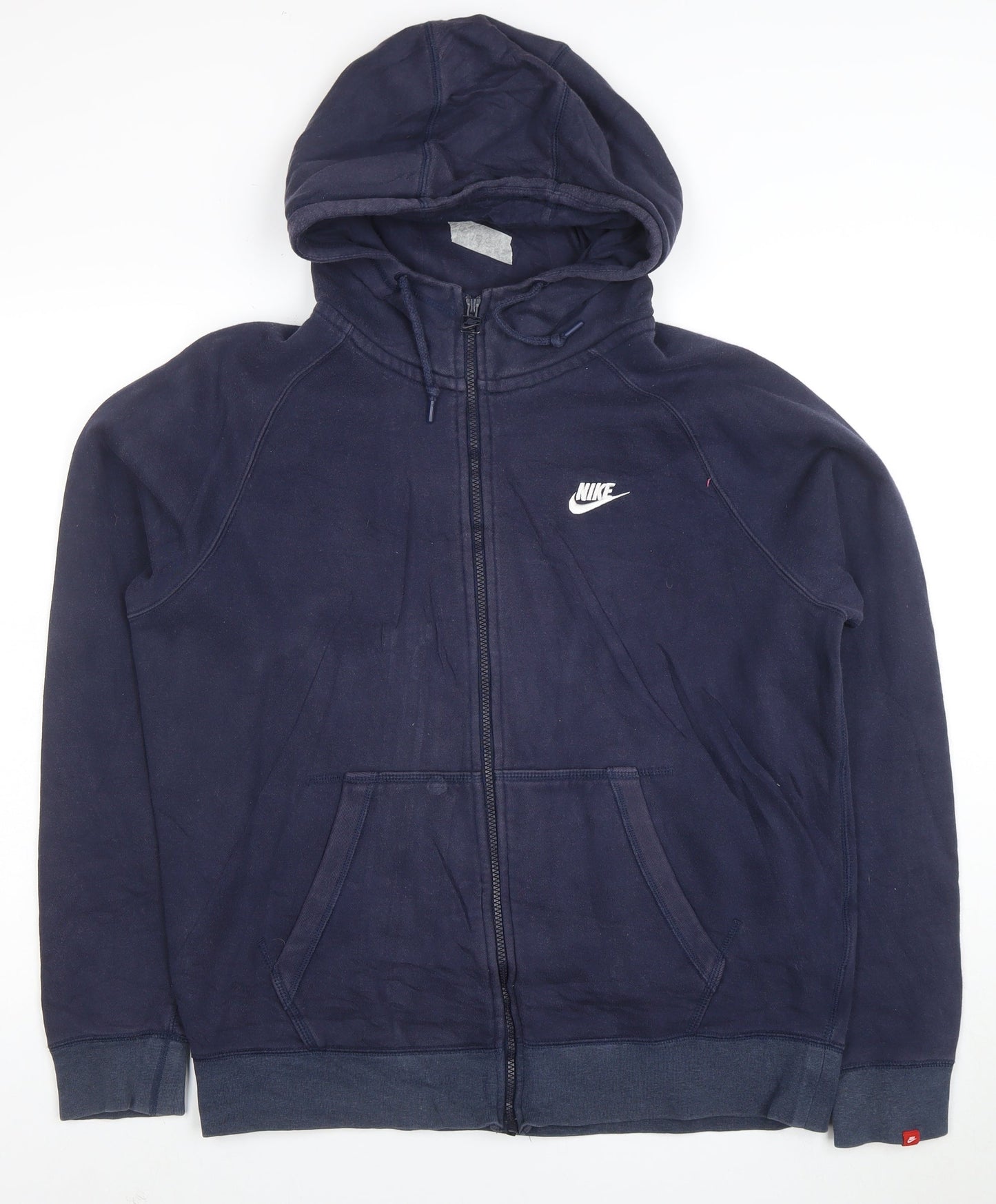 Nike Men's Blue Full Zip Hoodie Size L Fleece Sweatshirt