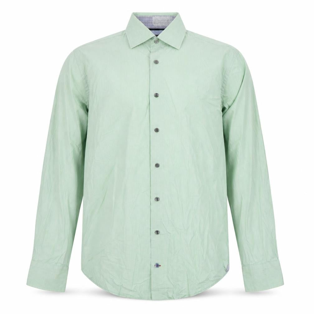 Tommy Hilfiger Men’s Green Slim Fit Long Sleeve Button-Up Shirt Size 15.75