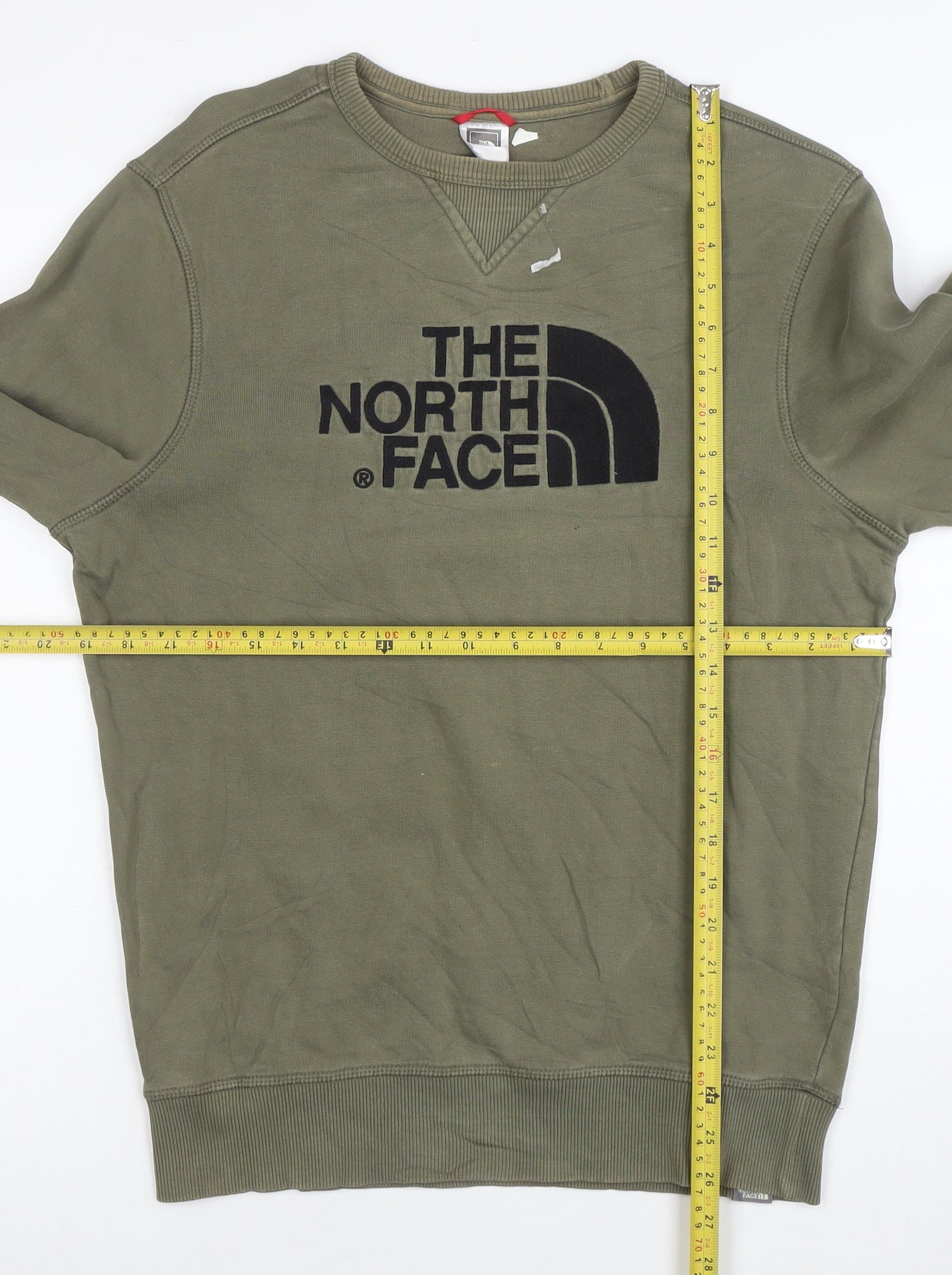 The North Face Men's Green Crew Neck Logo Sweatshirt Size S