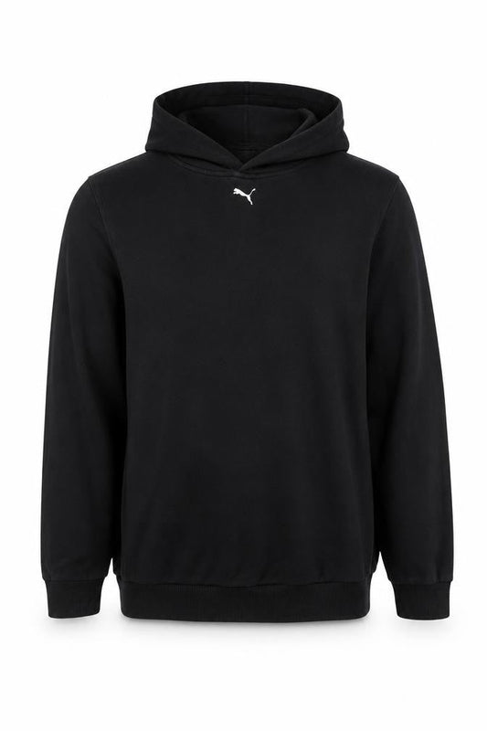 Puma Boys Black Pullover Hoodie Size 16 Graphic Print Cotton Blend