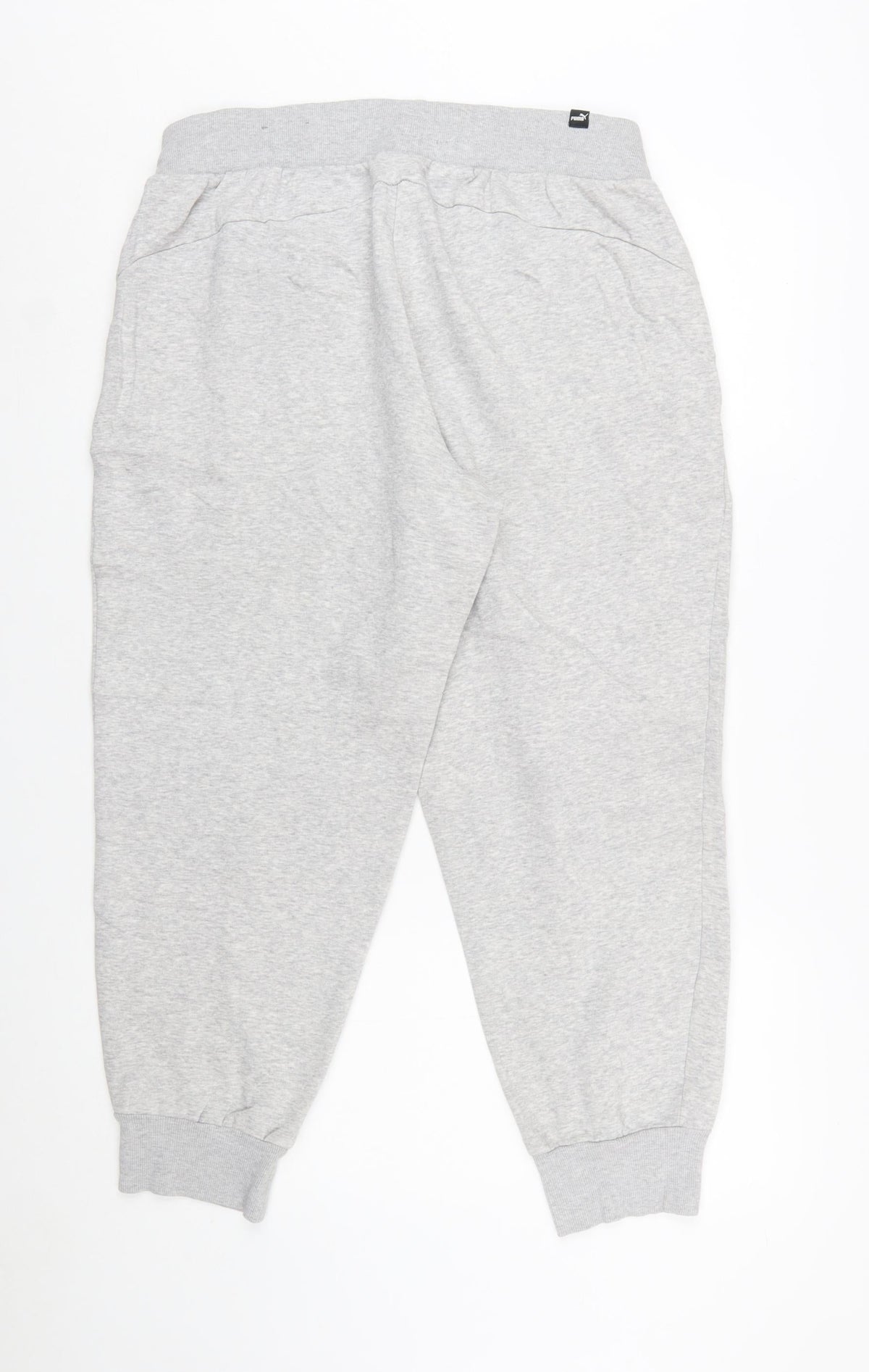 Puma Womens Grey Jogger Sweatpants L Cotton Blend