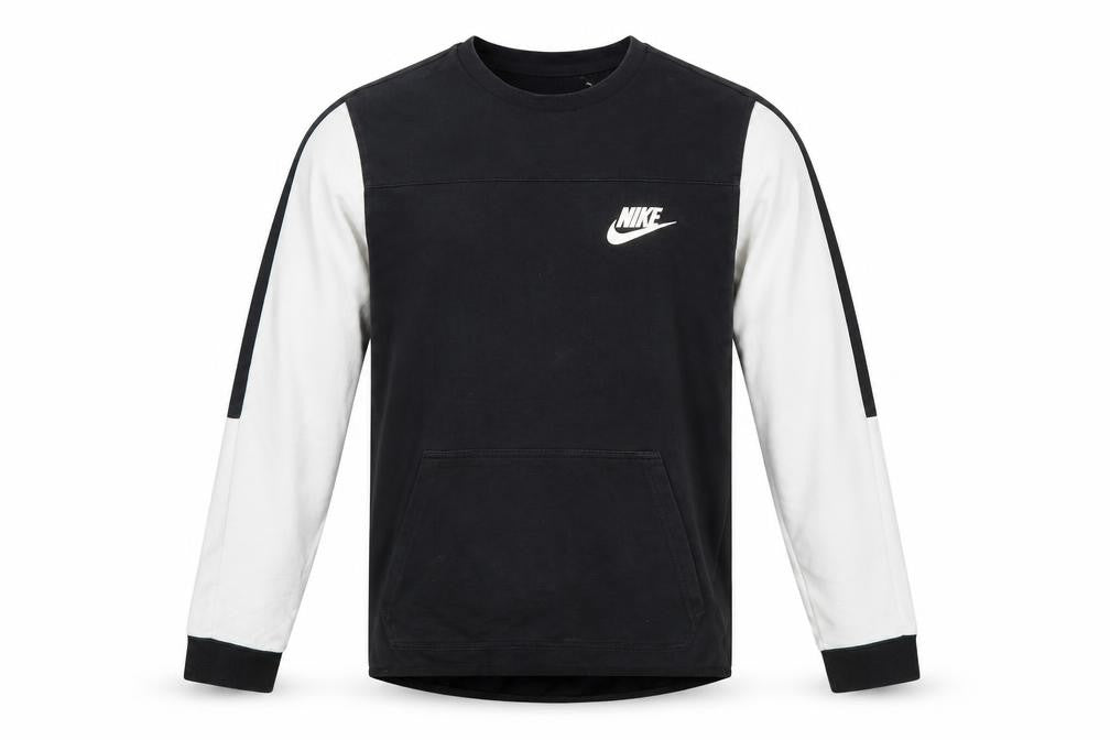 Nike Men's Black & White Crew Neck Pullover Sweatshirt Size S