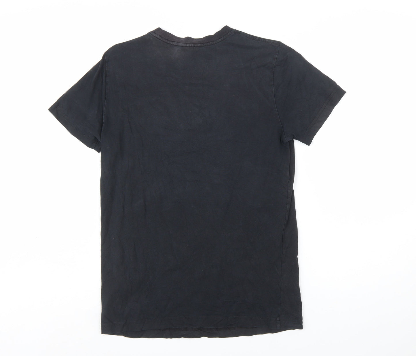 Diesel Men's Black Cotton Crew Neck Logo T-Shirt Size S