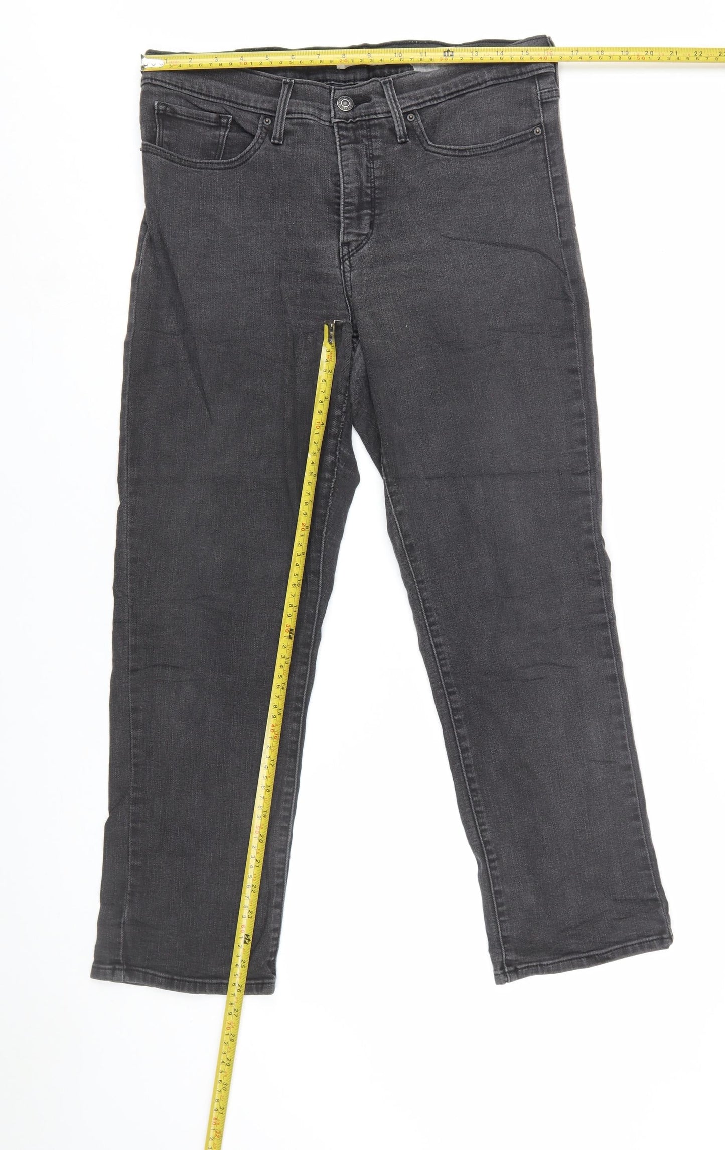 Levi's Women's Grey 314 Shaping Straight Stretch Jeans Size 31