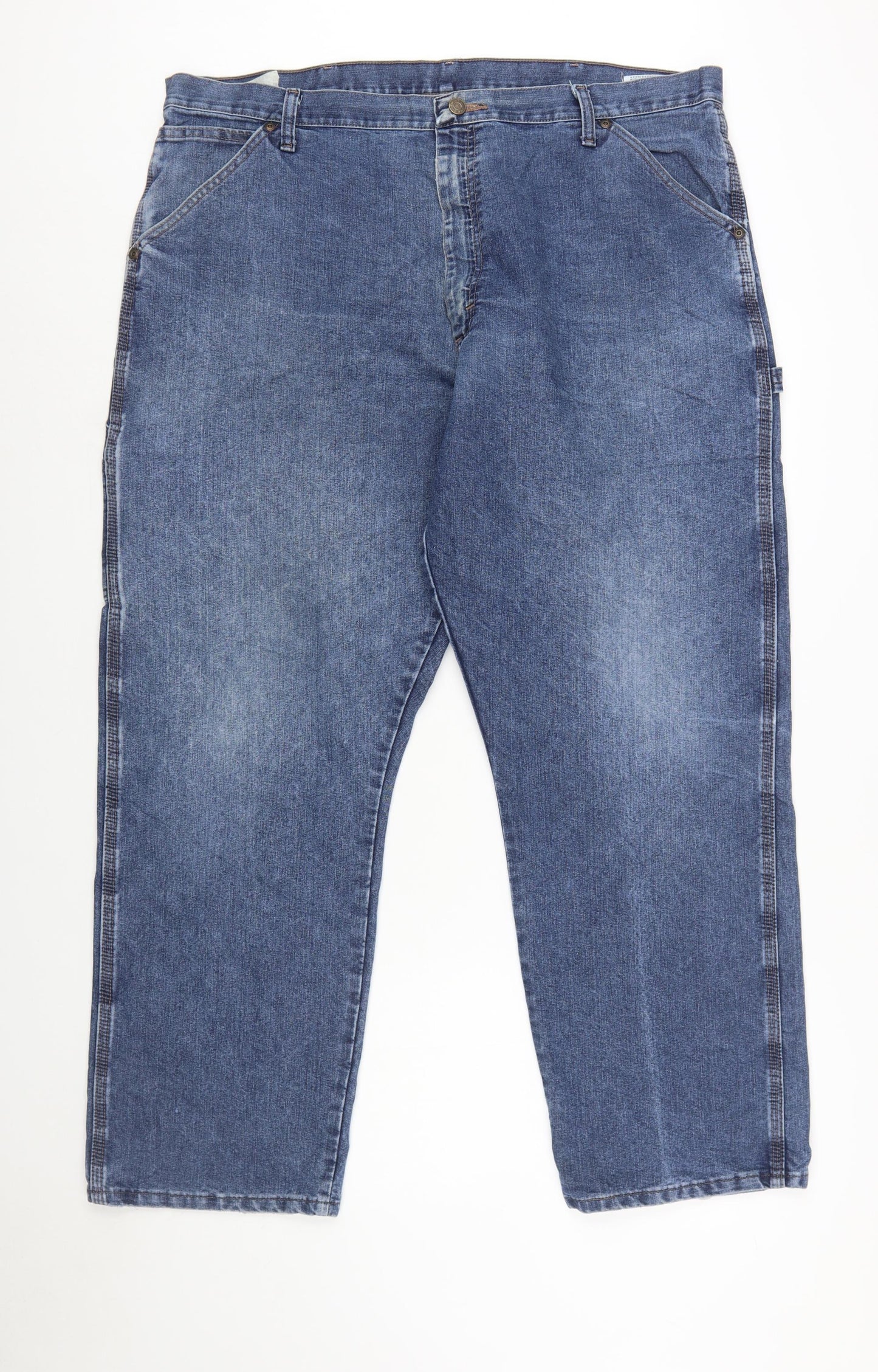 Wrangler Men's Blue 40x30 Carpenter Regular Fit Straight Jeans