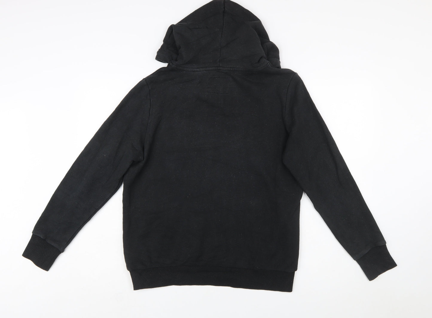 Superdry Womens Black Size 16 Pullover Hoodie with Logo Design