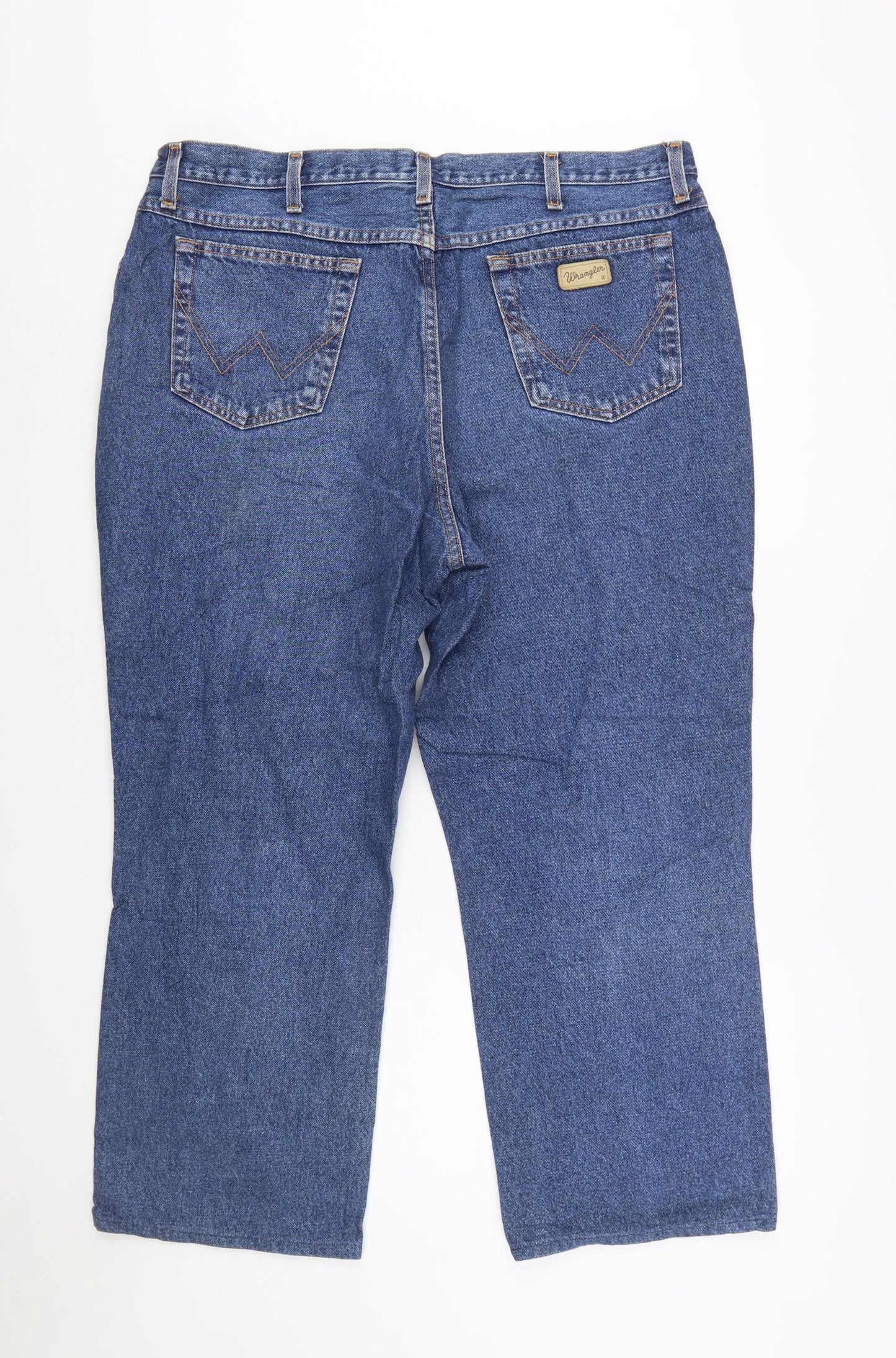 Wrangler Men's Blue Straight Leg Jeans Size 42W 32L Denim Classic Fit