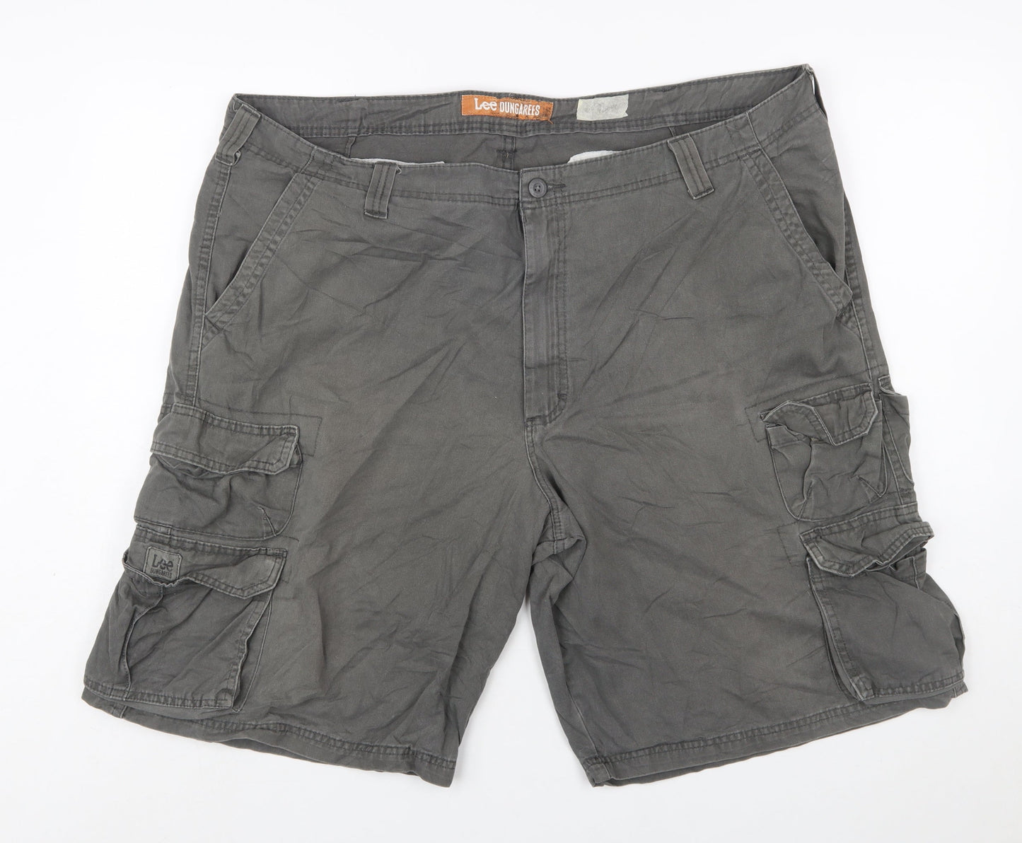 Lee Dungarees Men's Grey Cargo Shorts Size 42 Cotton Casual