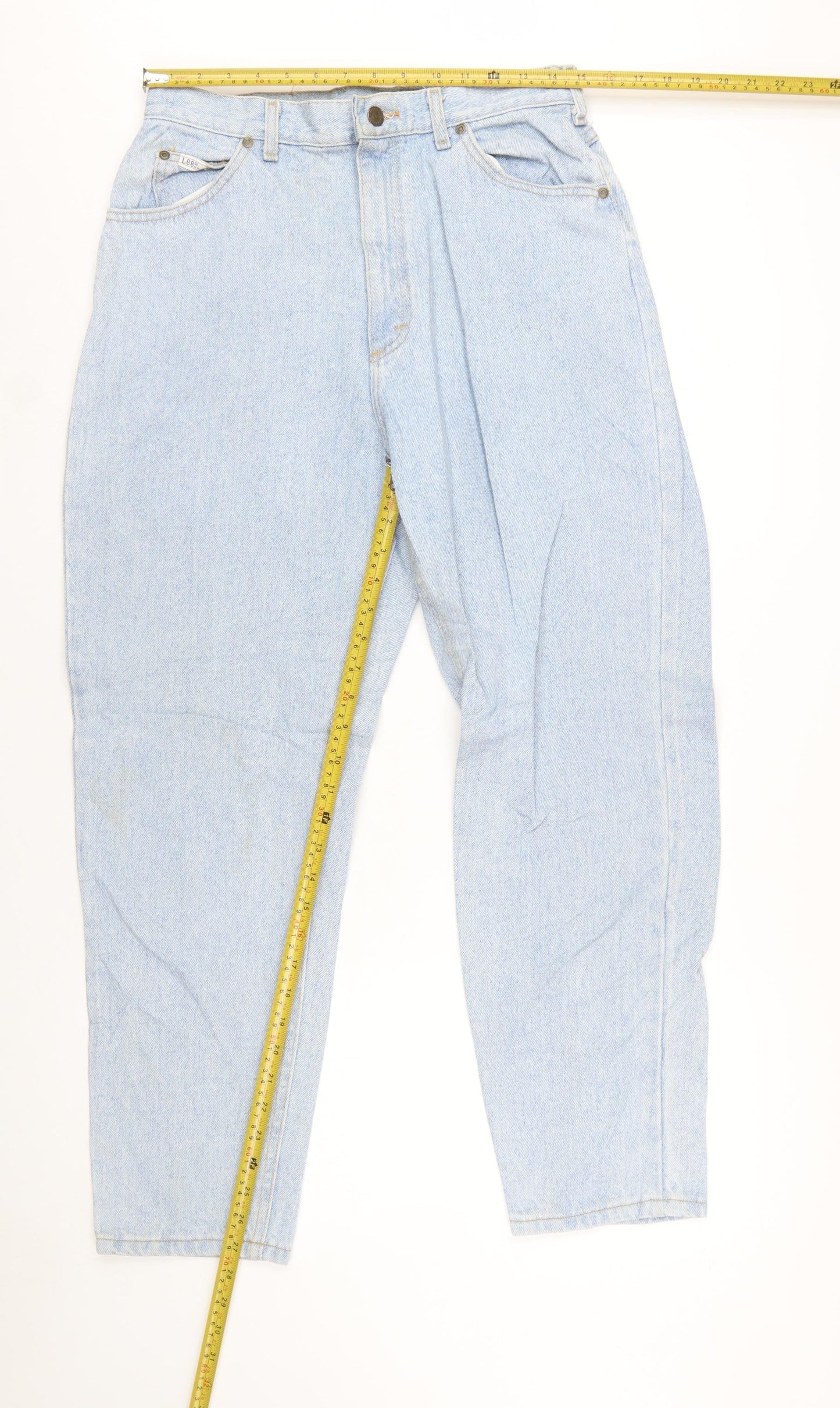 Lee Women's Blue 14 Petite High-Rise Mom Jeans 100% Cotton Denim