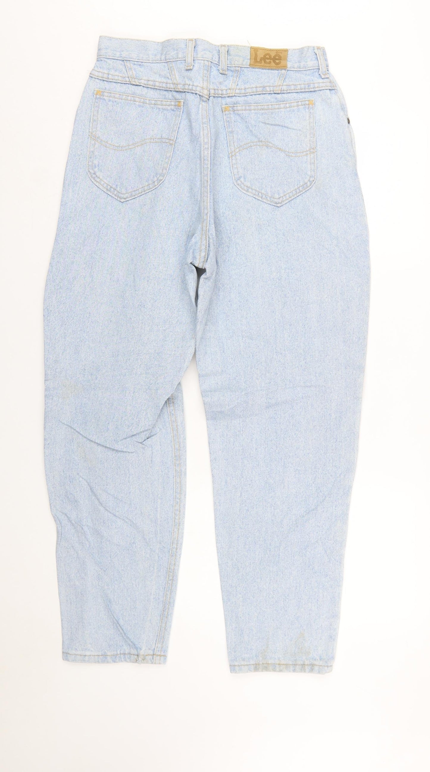Lee Women's Blue 14 Petite High-Rise Mom Jeans 100% Cotton Denim