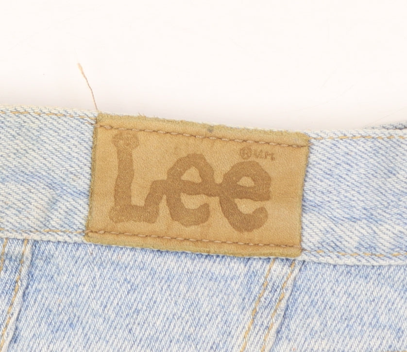 Lee Women's Blue 14 Petite High-Rise Mom Jeans 100% Cotton Denim