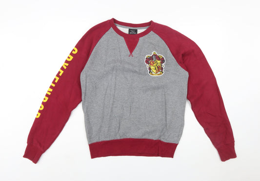 Harry Potter Gryffindor Grey & Maroon Women's Small Sweatshirt