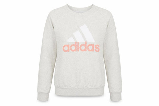 Adidas Women Grey Logo Crew Neck Sweatshirt Size M 12-14