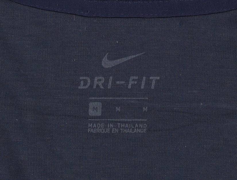 Nike Men's Blue Dri-FIT Pullover Hoodie Medium Football Sports Top
