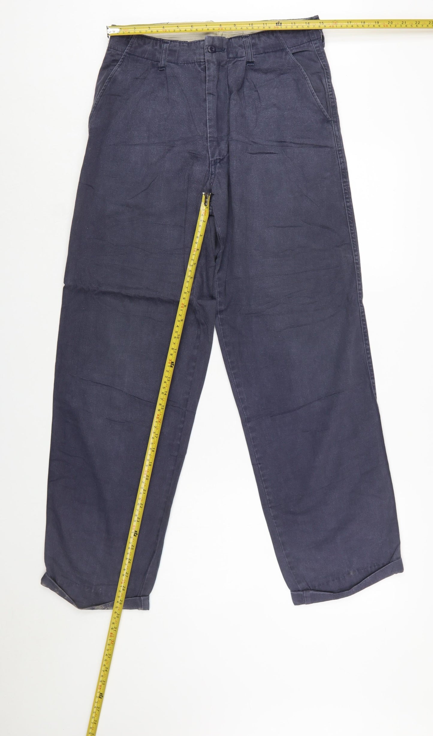 Avirex Men's Blue Cotton Chino Trousers Size 30 Regular Fit