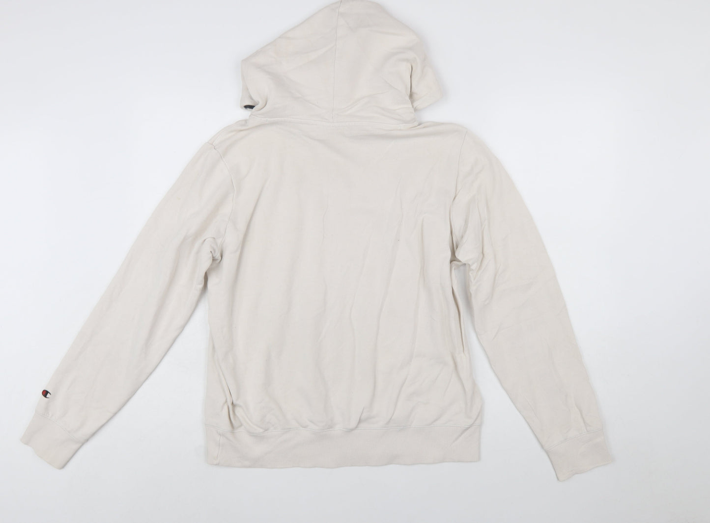 Champion Womens Beige XL Pullover Hoodie Cotton Blend Casual Sweatshirt