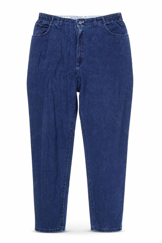 Lee Womens Blue 24W High Rise Relaxed Mom Jeans