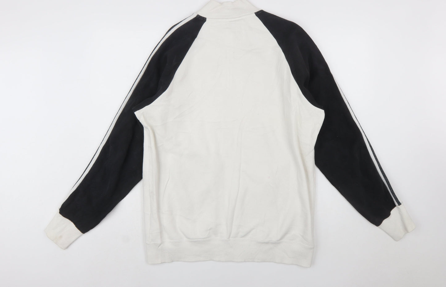 Adidas Men's White Full Zip Sweatshirt L Sports Fleece Jacket