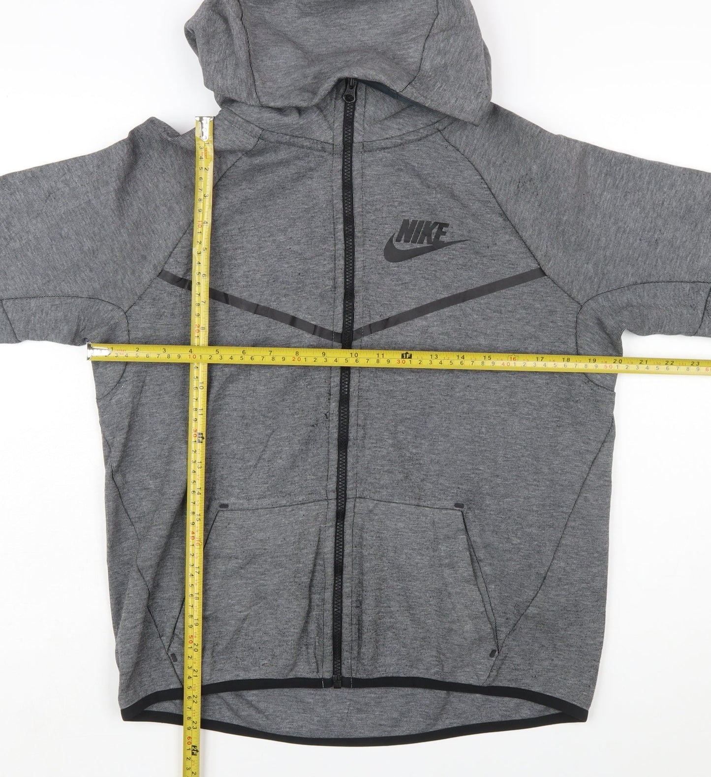 Nike Boys Grey Full Zip Hoodie XL 13-15 Years Hooded Sportswear