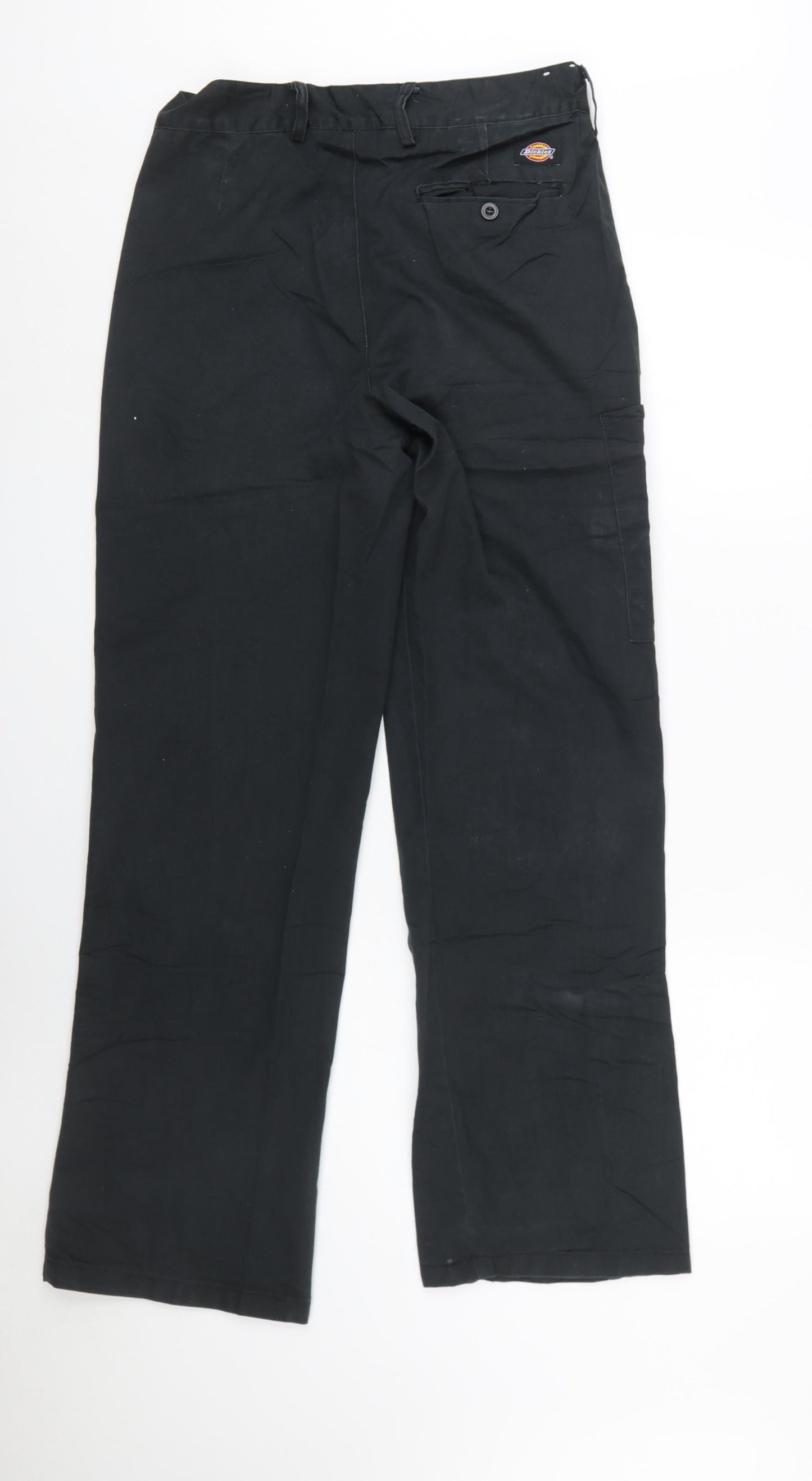 Dickies Men's Black 30R Workwear Trousers Regular Fit Straight Leg