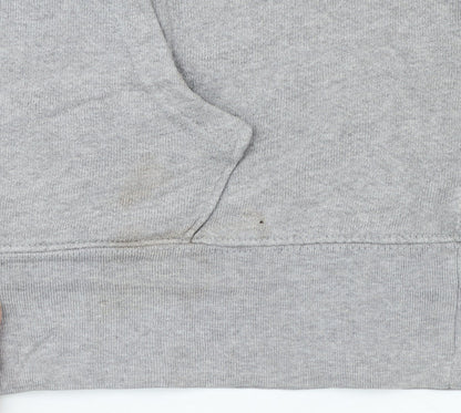 Preloved Levi's Men's Grey Logo Pullover Hoodie Size L - Image 6