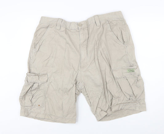 Wrangler Men's Beige Cargo Shorts Size 40 Cotton Canvas Outdoor