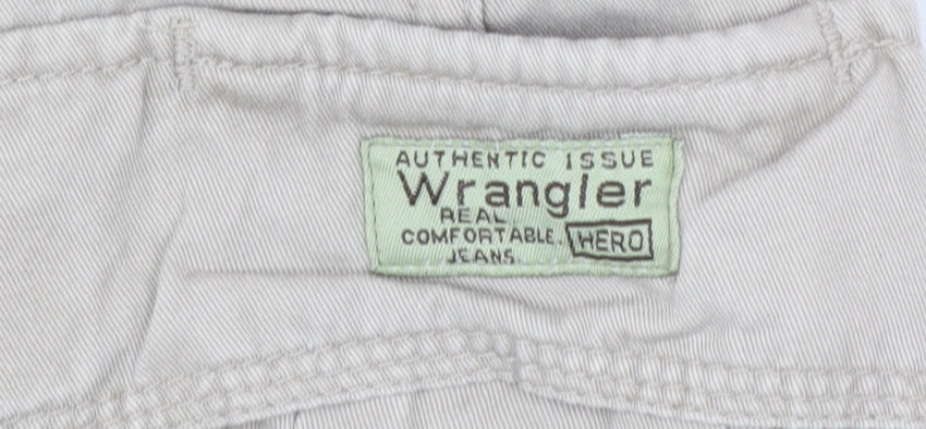 Wrangler Men's Beige Cargo Shorts Size 40 Cotton Canvas Outdoor